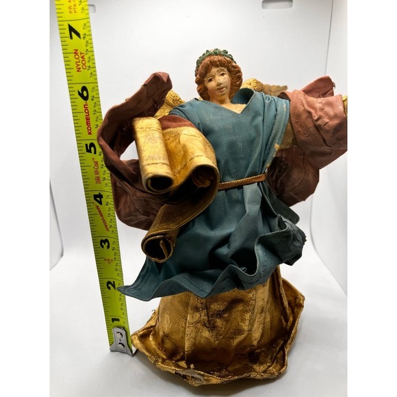 Scroll Tree Topper Figurine Stiff fabric or Paper Mache - Picture 7 of 8